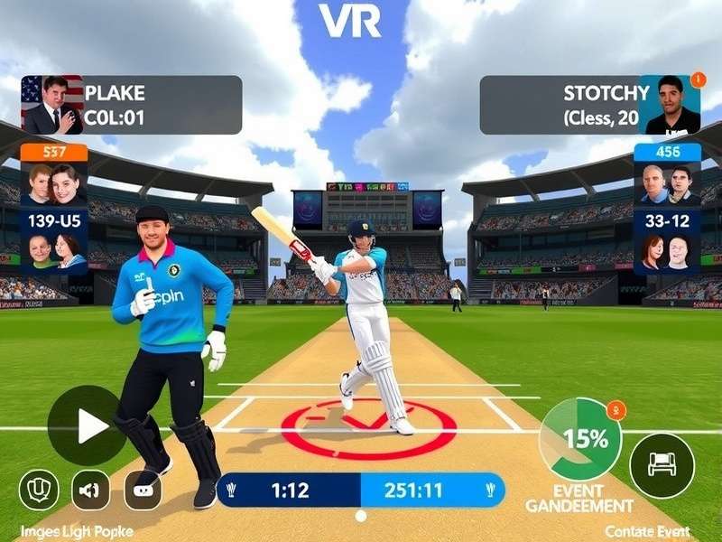 VR Cricket All Rounders batting interface